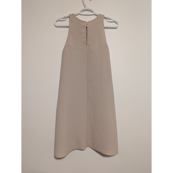 Aritzia Le Fou Wilfred Tunic Shift Dress Textured Small Trompette Sleeveless Tan - Picture 4 of 8